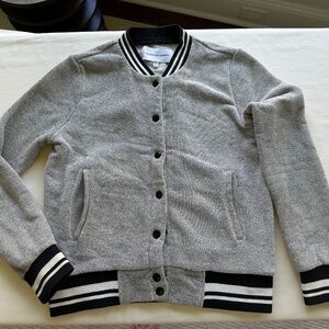 Snap-jacket, Womens XS, Black & White Knit w/ pockets